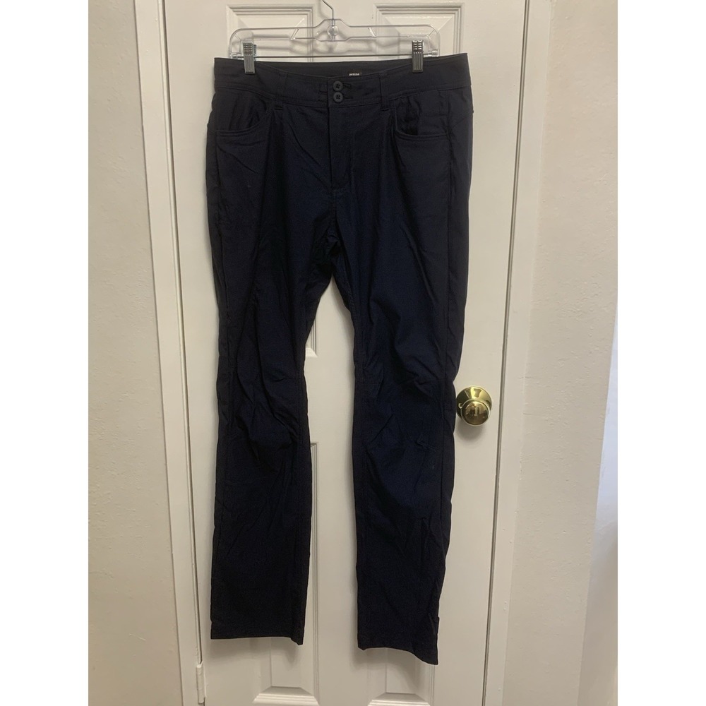 PrAna Nylon Straight Fit Hiking Womens Pants Blue 12 / TL